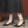 Temperament niche cm low heel thin heel bridesmaid high heel shoes women pearl with skirt small heel versatile
