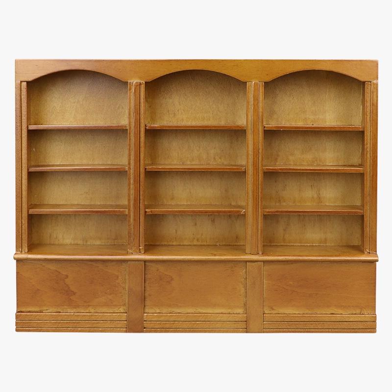 1:12 Mini Dollhouse European Triple Bookcase Vitrina