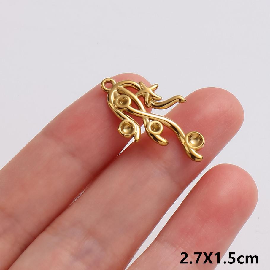 5pcs/Lot Gold Color Exquisite Sea Animal Charm Shell Tortoise Stainless Steel Pendants For Jewelry Making Supplies Beach Pendant