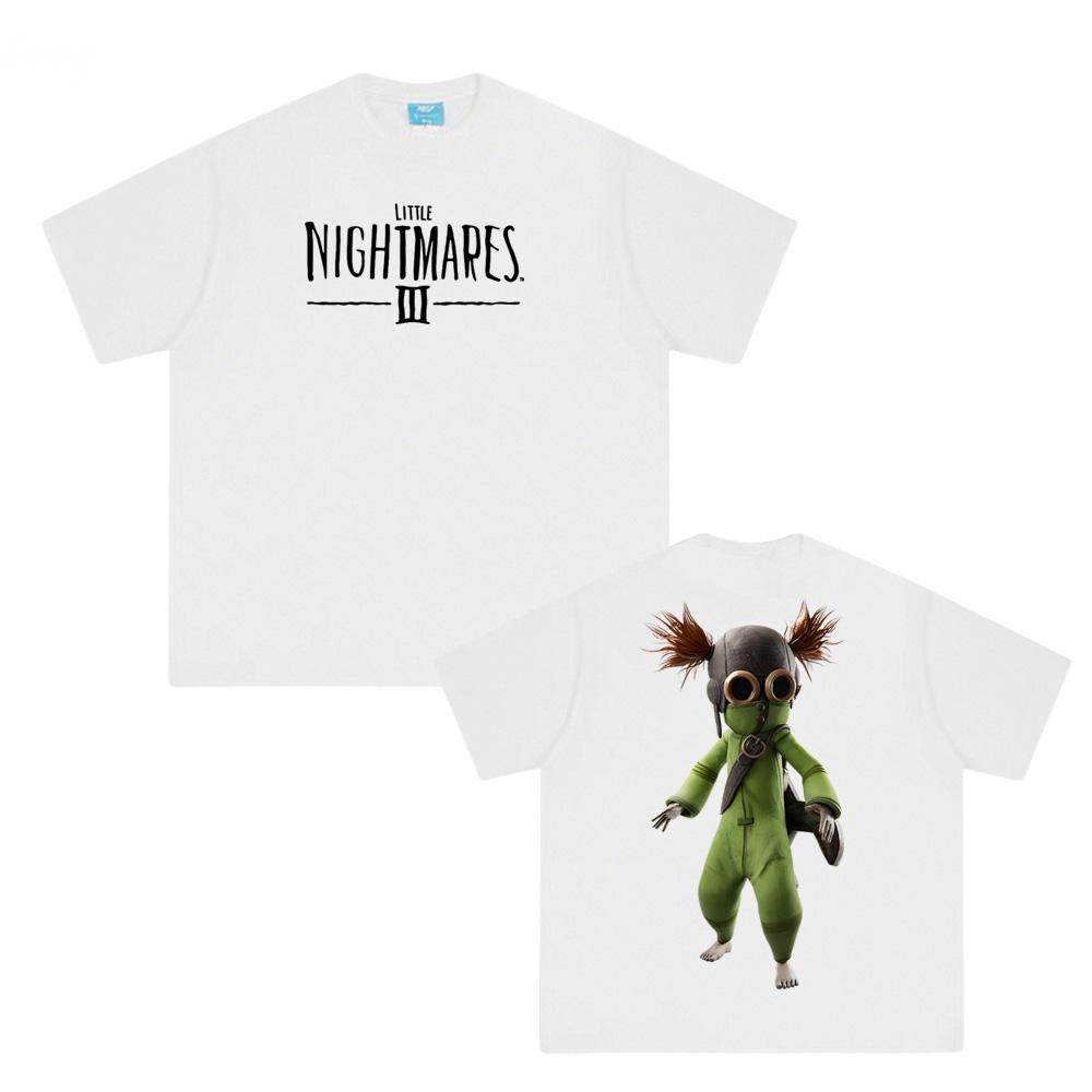 Little Nightmares 3 Alone T Shirt Game Print Tshirt 100% Cotton Tee-shirt Summer Anime Print Tshirt Manga Short Sleeve Top