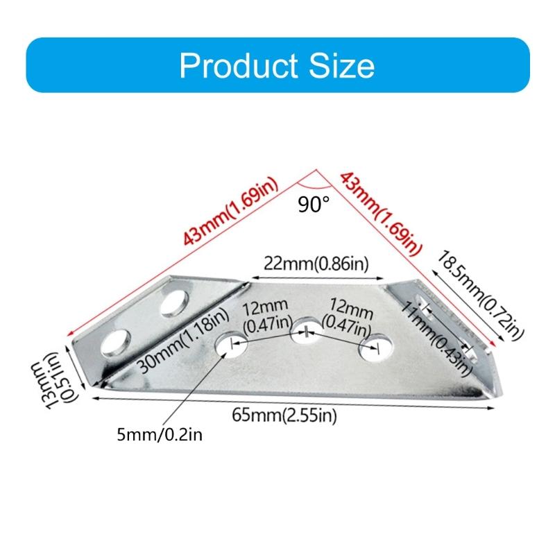 10Pcs Stainless Steel Furniture Corner Connector Shelf Brackets Cabinet Support Fixing Frame Corner Brace Enduring