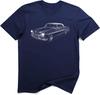 Retro 1950er Amerikanisches V8 Custom Car Kunst Grafik T-Shirt