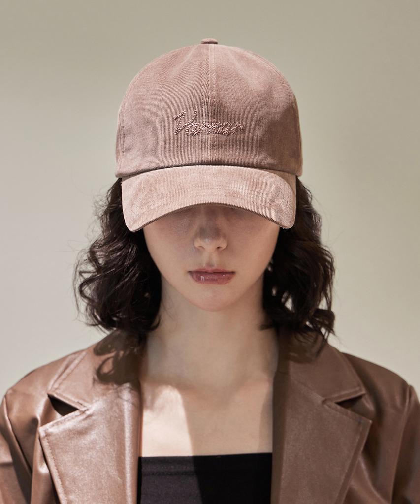 Bajal Chain Logo Corduroy Og Fit Ball Cap Brown