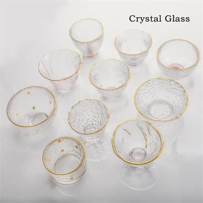 Whisky Glass High-end High Appearance Level Japanese Creative Glass Beer Glass Household Cup Glass Tea Cup with Gold Rim