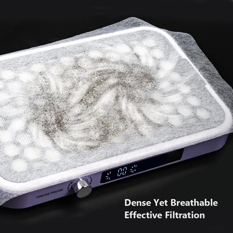100pcs Nail Dust Collector Filter Pads, Vacuum Clean Collector Filter Paper Dustproof Fits Most Nail Salon Vacuum Cleaners