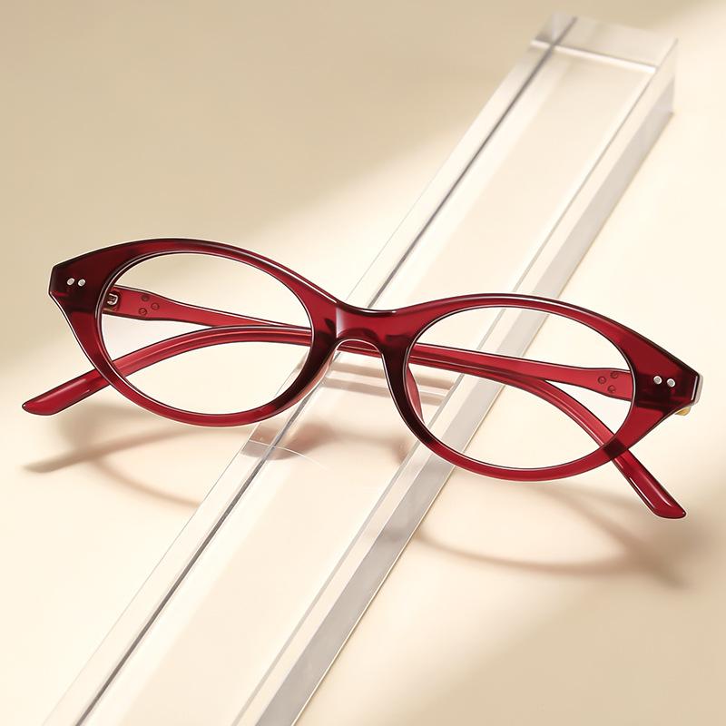Women's Korean Style Cat Eye Small Round Blue Light Blocking Glasses Fake Myopia Eyeglasses