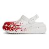 Crush Clog 811 Cena de Investigação de Fabricação Salpico de Tinta Fluida Caixa de Presente Sapatos com Furos Mesmo para unissex Branco Vermelho