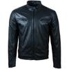 Men's Leather Jacket (B8P6) - Black