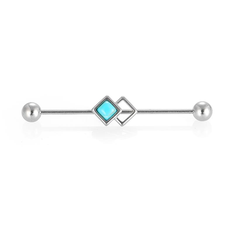 YW 16G Stainless Steel Skull Bat Industrial Barbell Ear Piercing Ear Tragus Helixe Body Jewelry