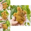 Cute Cartoon Teddy Bear Keychain Plush Pendant Bag Decoration 9cm
