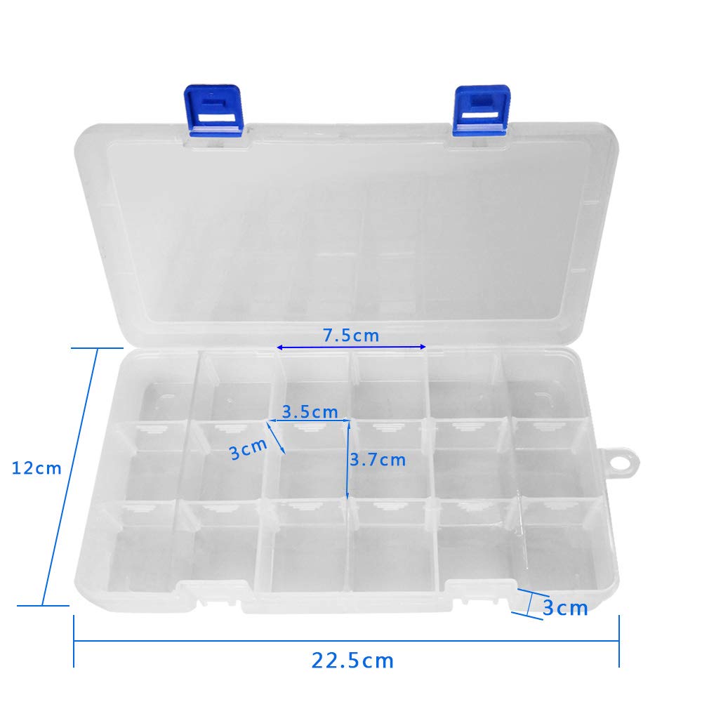 DUOFIRE Accessory Small Item Storage Transparent Sturdy Parts Fishing Beads Small Miscellaneous Container Set of Lid Storage, Case, Box, Organizer,