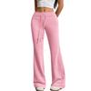 Women's Flared Casual Drawstring Elastic Waist Pants Comfortable Flared Yoga Loose Trousers
