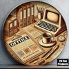 Vintage Metal Wall Art Sign for Office Cafe Decor