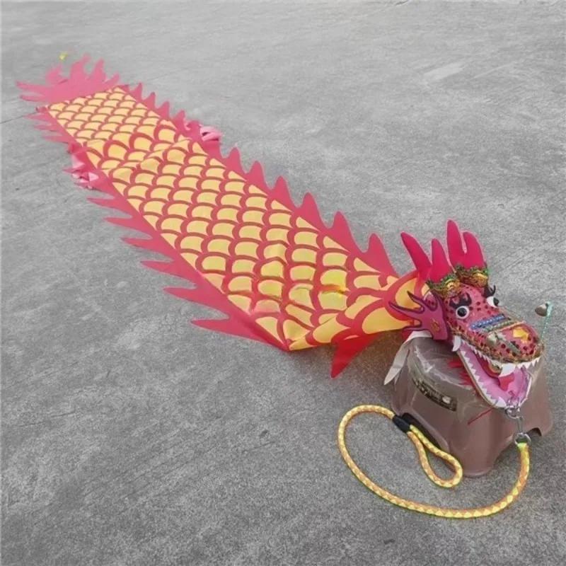 New Year Christams Outdoor Performance 4 Meters Chinese Silk Dragon Dance Products Fitness Dragon For Children Adults