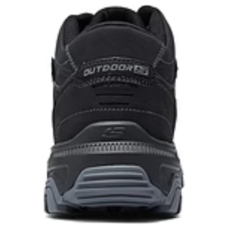 Skechers Outdoor Comfortable Breathable Supportive Rebound Mid-Top Hiking Shoes Men Hiking Shoes Black Gray 237612-BKCC