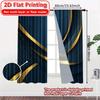 Set Of 2 Flat Printing Abstract Elegance Popular Curtains Versatile Polyester Fabric Decorations Home Suitable Made
