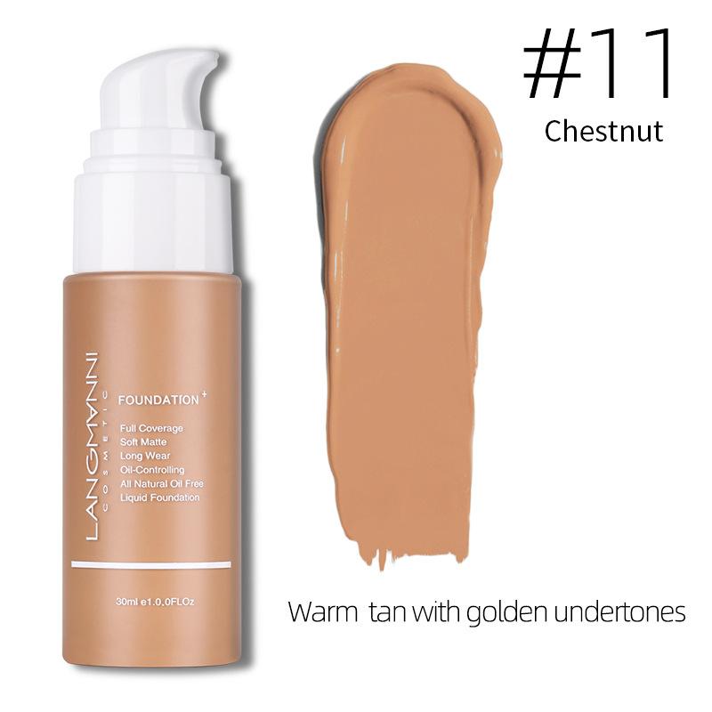 13 Color Matte Oil Control Concealer Foundation Make-up Liquid Light and Thin Moisturizing Liquid Foundation Not Easy To Take Off Makeup Daily Makeup