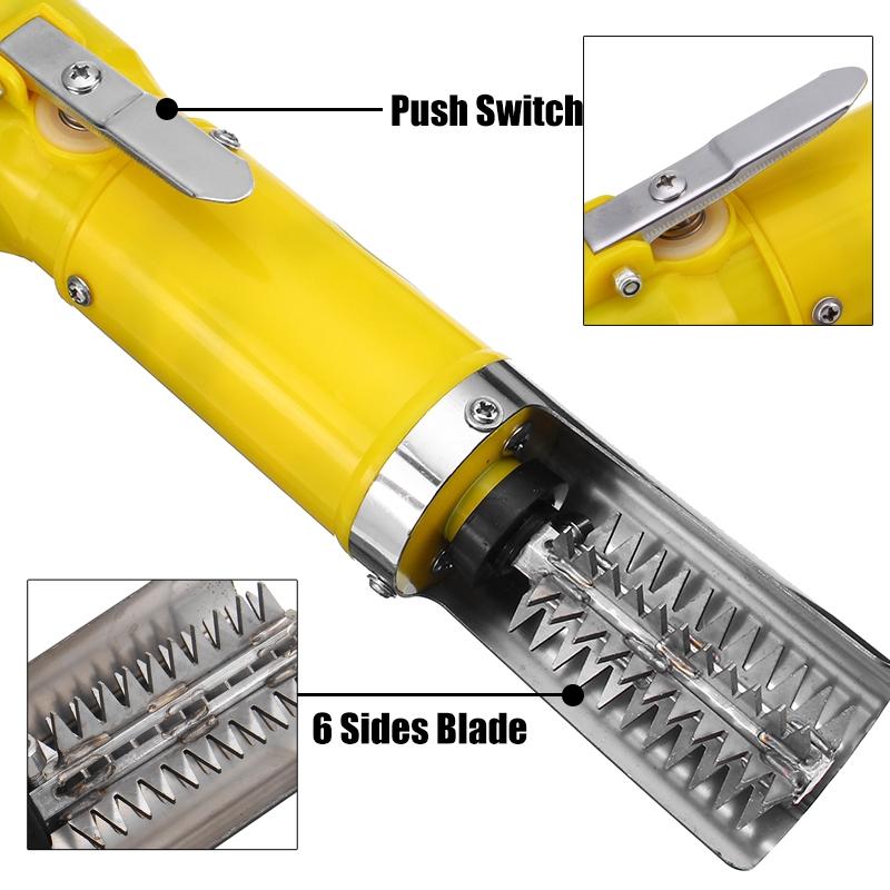 16.8V Electric Fish Scaler Waterproof Rechargeable Fishing Scalers Clean Fish Remover Cleaner Descaler Scraper Seafood Tool 28*5.5cm