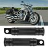 2Pcs Aluminum Alloy Motorcycle CNC Bike Foot Pegs Pedals Rest Footrest(Black)