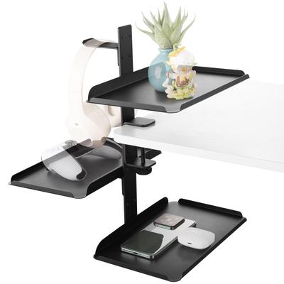 HAQIUHETO Tableside Storage Audio Interface Stand Hanging Storage for Desk Organizer Organizes Audio Game Steel Construction No Drilling Required Fits