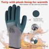 Anvelope îngroșate și catifelate de iarnă Cauciuc Rezistent la uzură Anti-alunecare Mănuși de protecție a muncii pentru șantier Mănuși de construcție