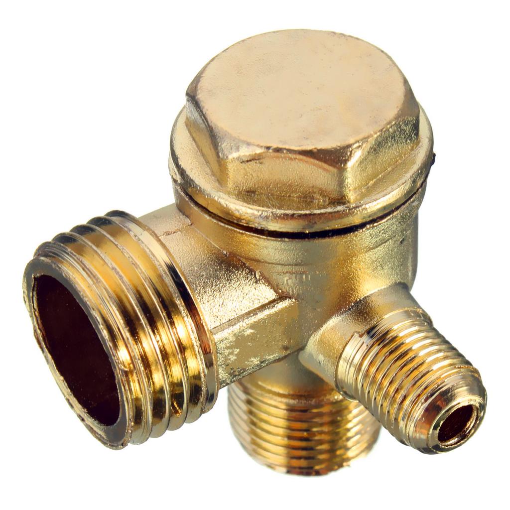 Buy Brass Male Threaded Check Valve Connector for Air Compressor D5mm