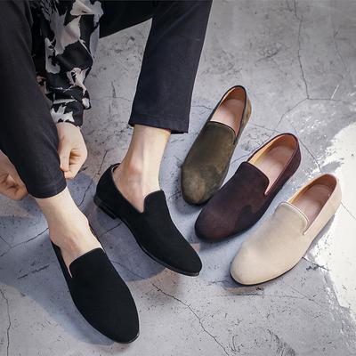 Men's Casual Shoes Cow Suede Genuine Leather Mens Slip-on Party Wedding Loafers Moccasins Men Light Comfortable Driving Flats