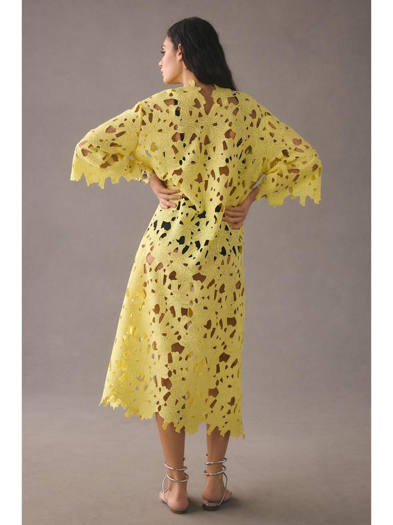 2023 New European & American Casual Loose Beach Vacation Lace Cover-Up Shirt