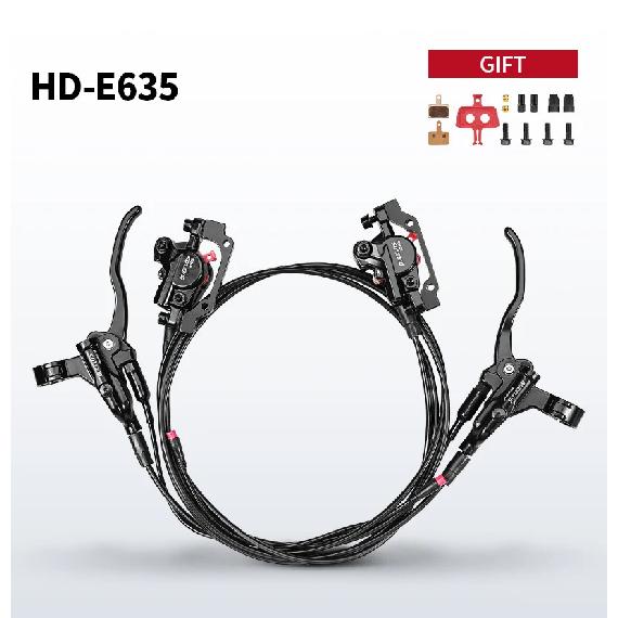 BUCKLOS 2 Piston Power Off Electric Bicycle Brakes for E-Bike Folding Bike Scooter with Rotor Hydraulic Disc Brake Bike Brakes
