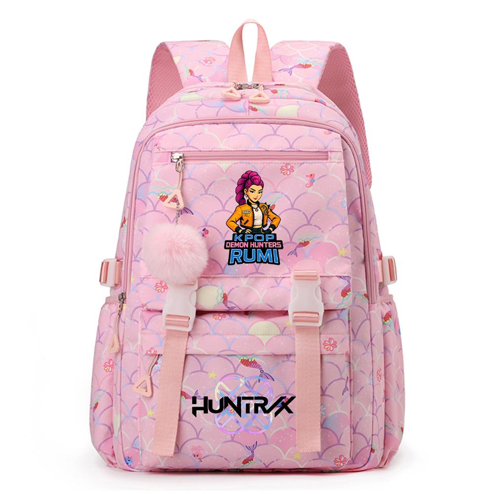 Anime K-Pop Demon Hunters Printed Backpack Large Capacity Waterproof Bookbag Student Boy Girl Schoolbag Outdoor Laptop Travel Bag Mochila