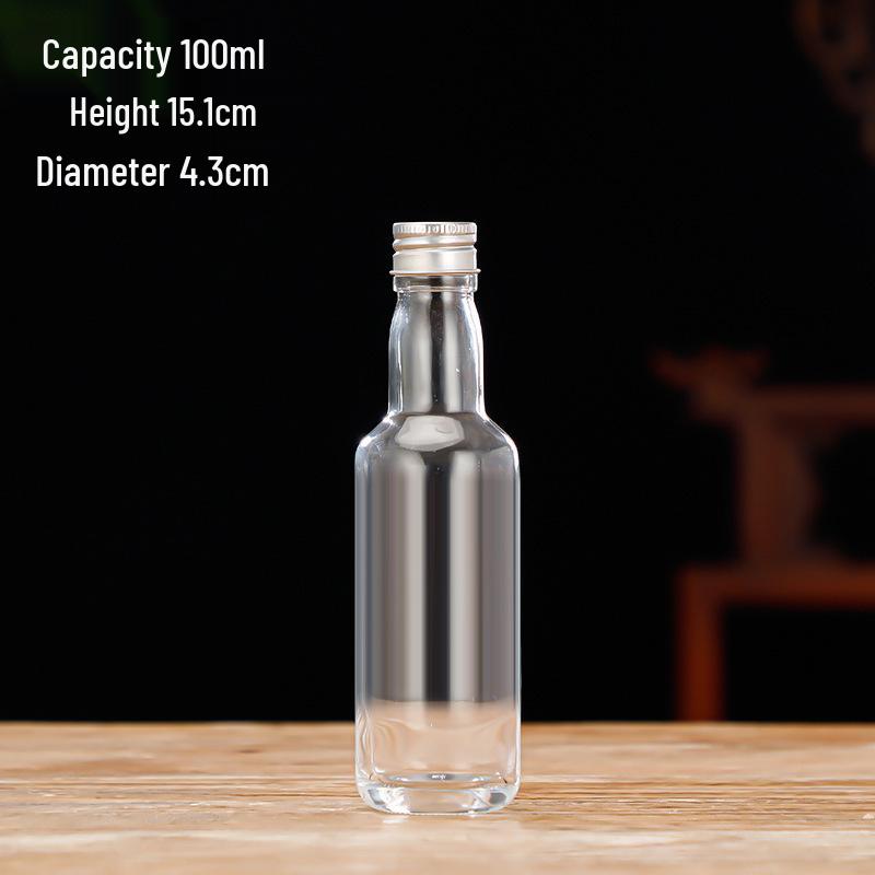 375ml Round Sealed Fruit Wine Bottle with 500ml Screw Cap - Creative Transparent Small Decanter
