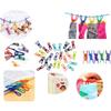 30 Pcs 2 Inch 10 Different Random Colors Chip Clips, PVC Coating High Elasticity Strength Clothes P, Food Clips and Bag Clips