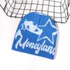 Street Star Style Letter Pattern Neutral Warm Knitted Hat For Autumn And Winter