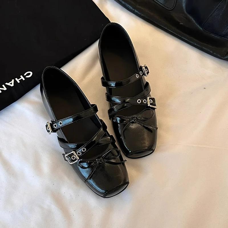 Fashion Internal Elevation 6CM Women Mary Jane Shoes Fashion Butterfly-knot Single Shoes Ladies Casual Street Style Dress Red Pumps