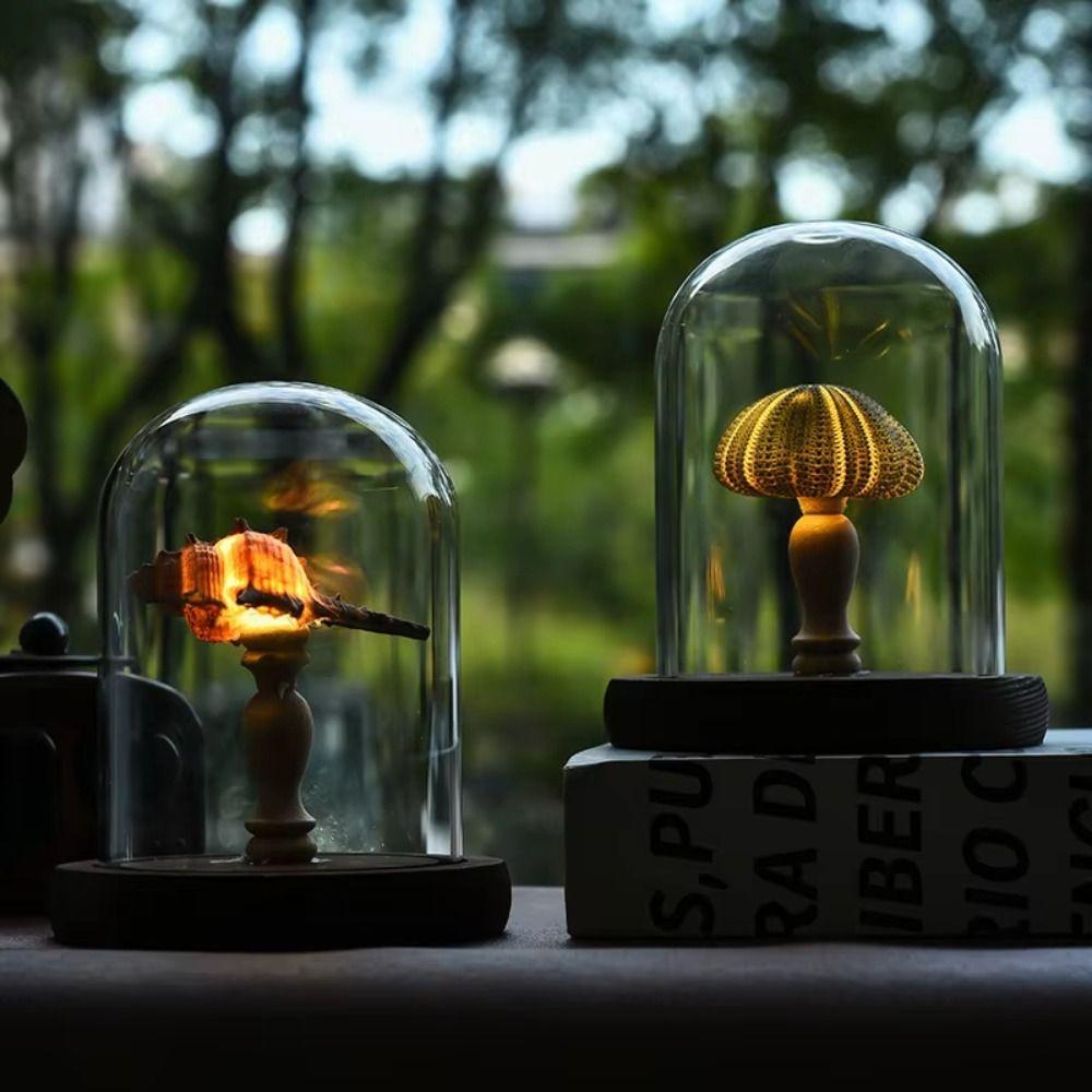 Flicker Free Shell Lamp Soft Lighting Mini LED Lamp Vintage Style Desk Lamp Holiday Gift