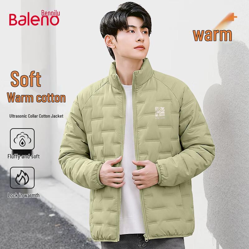 Baleno Men's Winter Waterproof Padded Jacket with Stand Collar