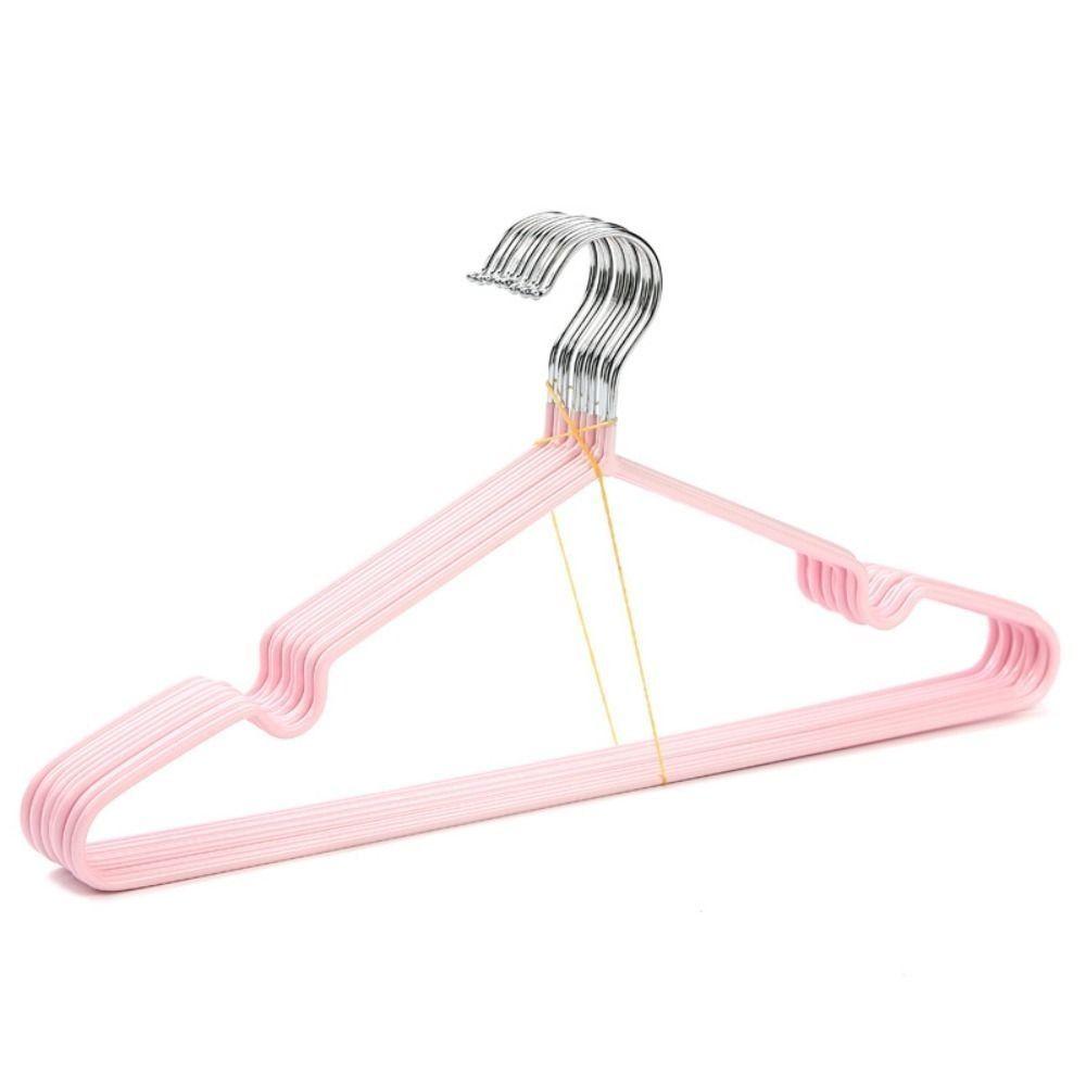 10PCS Clothes Hanger Non-Slip Rubber Coated Metal Shirt Blouse Hanger Heavy Duty Coat Suit Rack with Round Notches Dress Holder