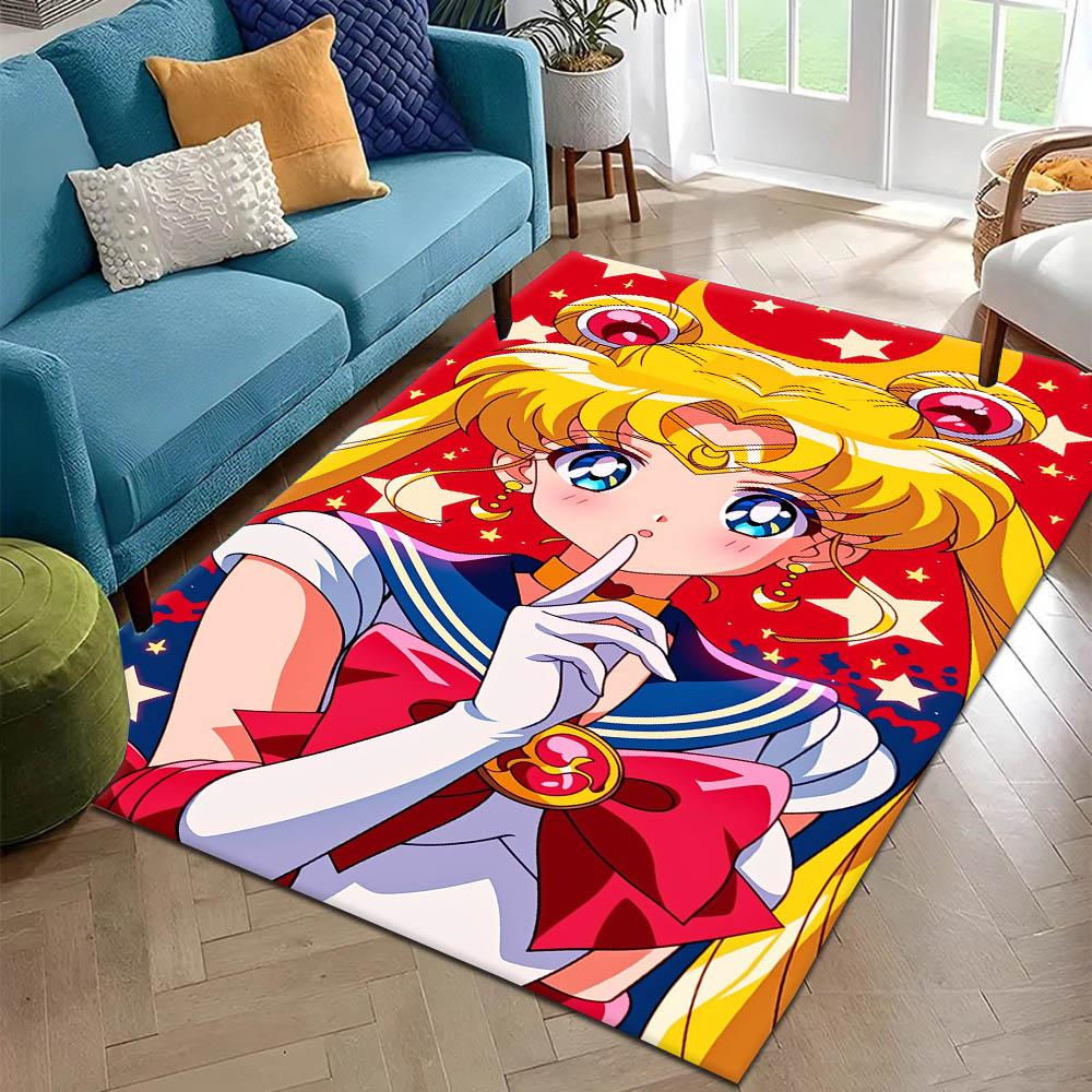 3D S-Sailor M-Moon Movie Anime Hot Carpet Rug for Art Living Room Decor Sofa Home Bedroom Gifts Fans Area Rug Non-slip Floor Mat