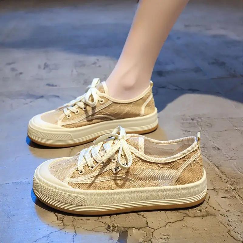 Fashion High on Platform Mesh Breathable Y2k Fashion 2025 New Women's Shoes Comfortable and Elegant Light Original Ladies Footwear Sale