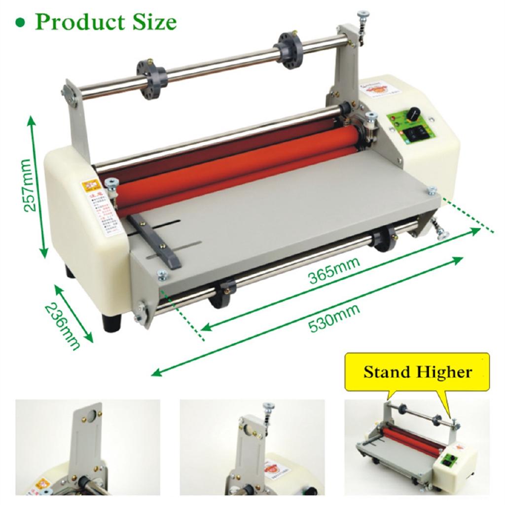 220V 12 Generation 8350T Laminator Four Rollers Hot Roll Laminating Machine A3+