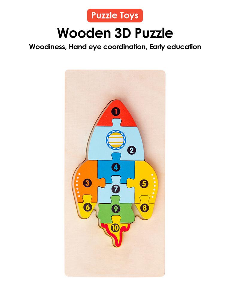 3D Holz Puzzles Pädagogisches Cartoon Tiere Frühen Lernen Kognition Intelligenz Puzzle Spiel Für Kinder Spielzeug