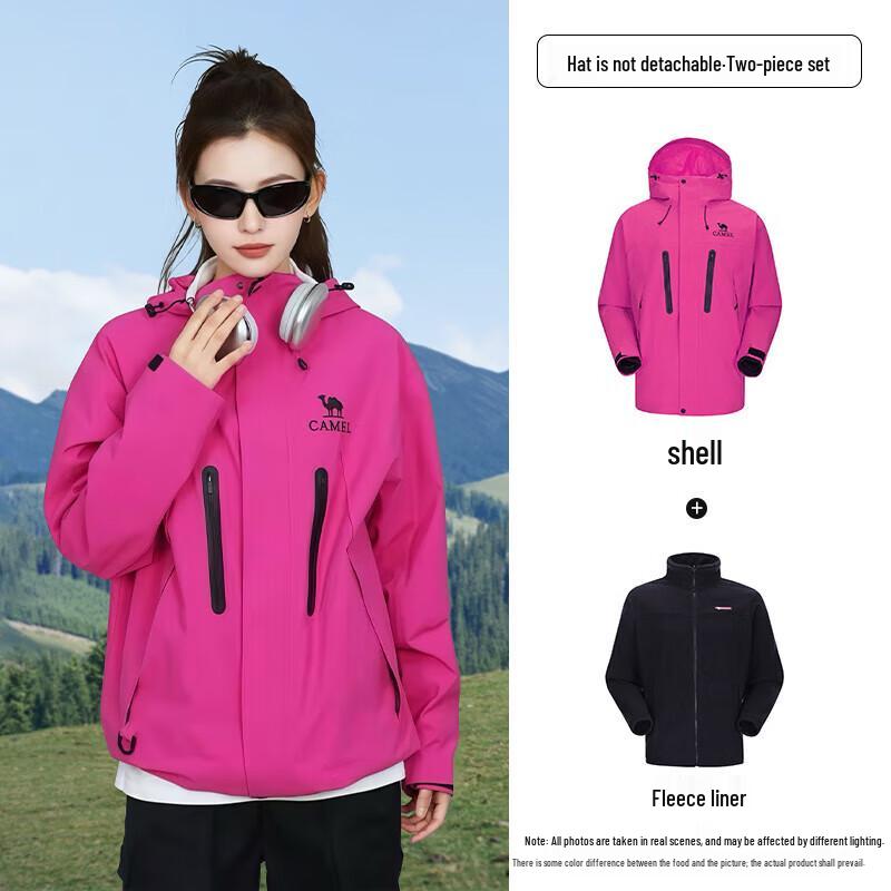 CAMEL Unisex 3-in-1 Windproof Waterproof Outdoor Jacket