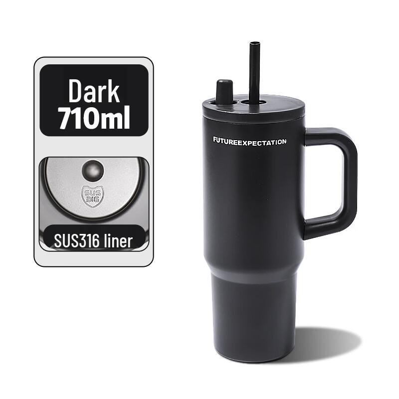 Shangqi Jumbo Insulated Travel Mug with Handle and Straw