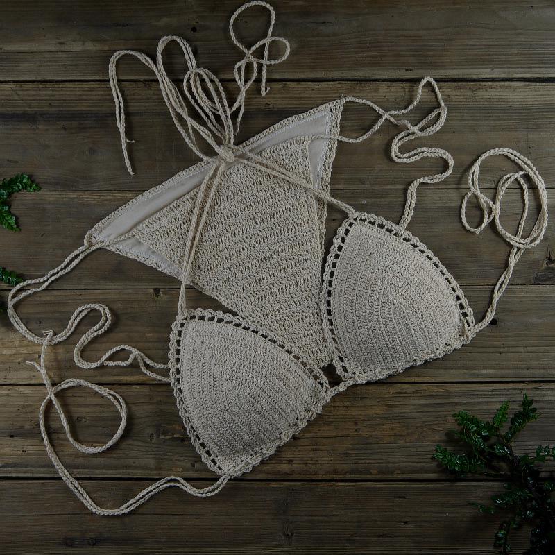 Handmade Crochet Cotton Push-up Bikini Set