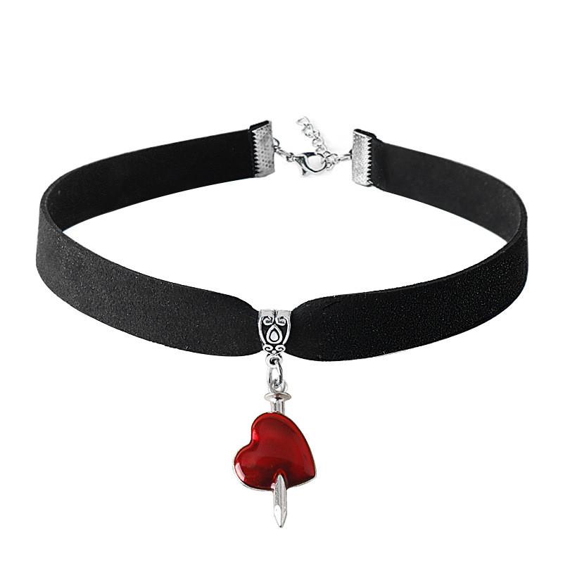 Punk Gothic Skull Cross Necklace With Bat Spider Alloy Pendant For Halloween