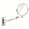 LED Wall-Mounted Telescopic Stainless Steel Makeup Mirror - Double-Sided, High-Definition, Magnifying for Bathrooms