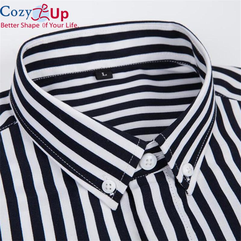 Cozy Up Pánská neformální košile s polovičním rukávem s pruhy