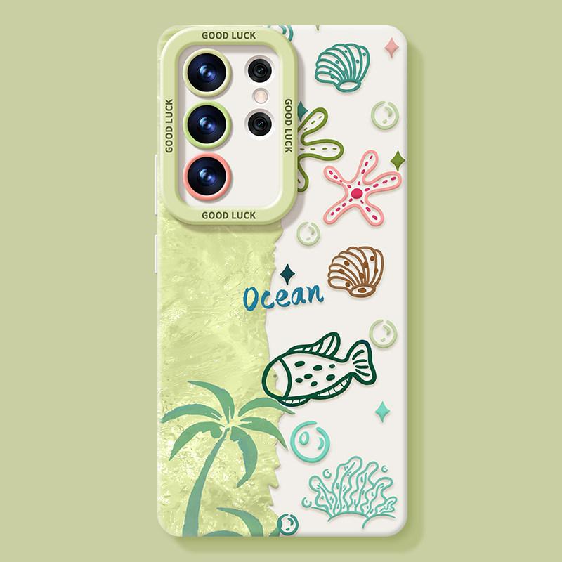 Underwater World Mobile Phone Case Is Suitable for Samsung Galaxy S26 Summer S25ultra Lanyard S24 + Fresh S23 Set