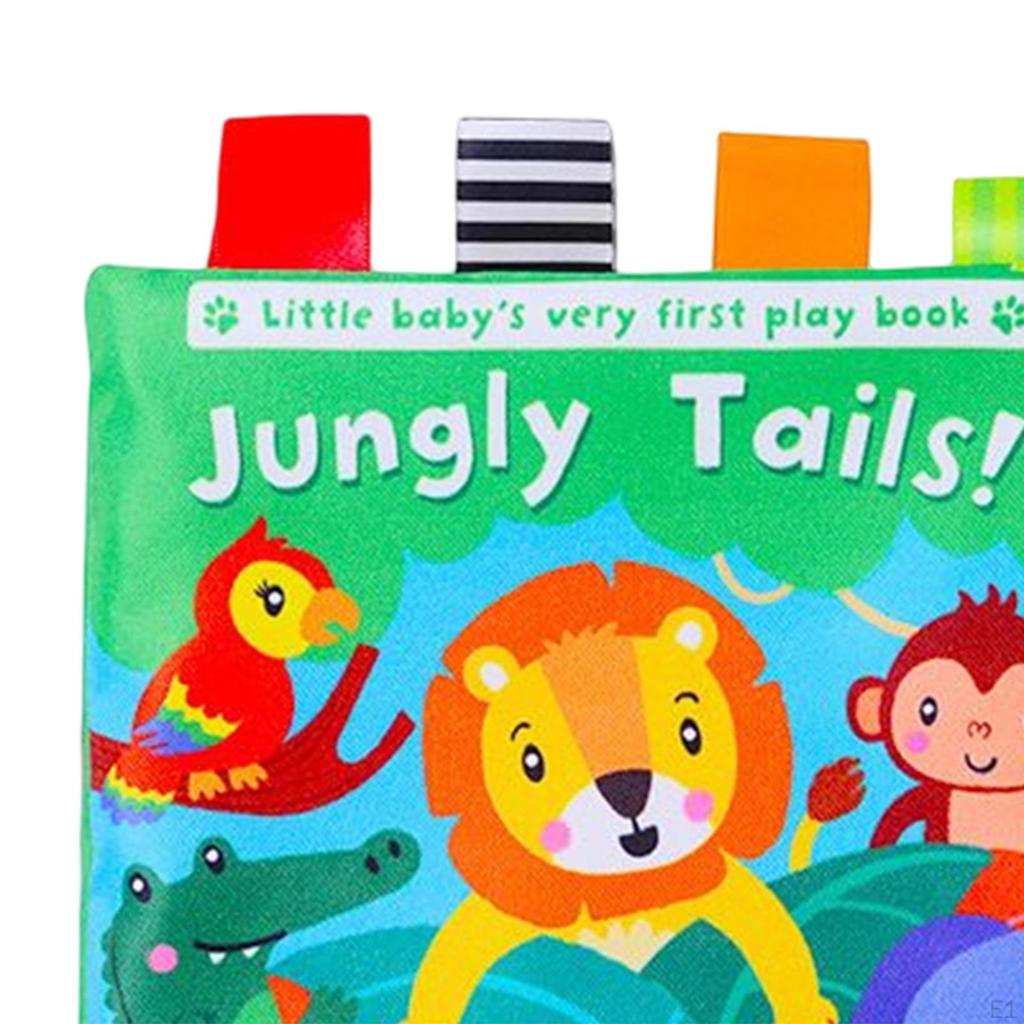 3D Animal Baby Car Toys Crinkle Paper Early Educational Interactive Cloth Book for 6 To 18