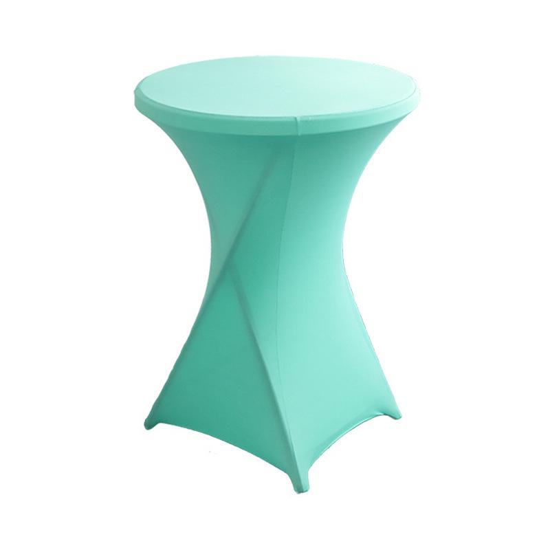 Runde elastische Tischdecke für Cocktail-/Banketttische - Einfarbig, Hochtisch-Passform